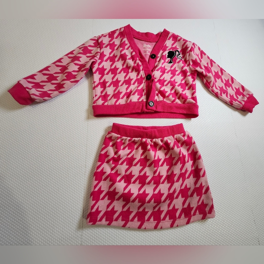 Barbie Hot Pink & Light Pink Knit Outfit Set